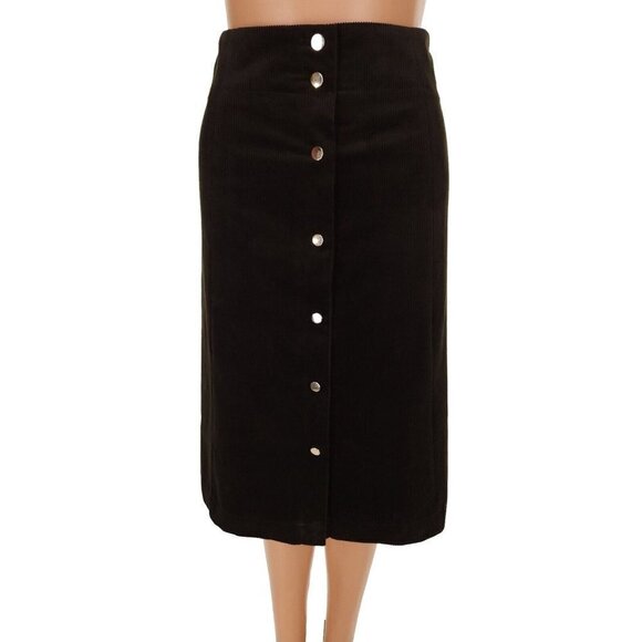 Vanessa Bruno Velvet Mid-length Skirt Mousse Brown NWT Size FR34 US2 UK4 XS - Picture 1 of 9